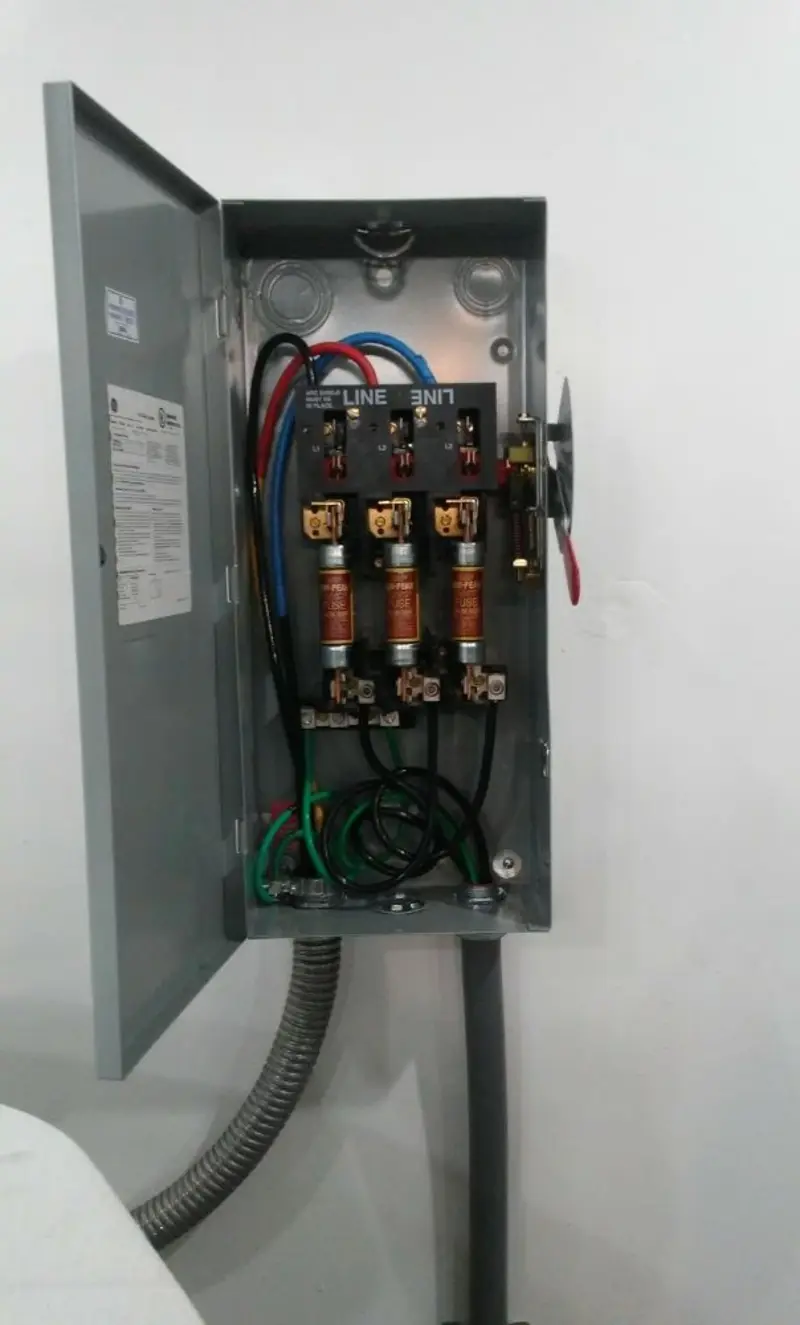 Three-phase disconnect switch installed for Electrical Wiring & Rewiring in Ayden