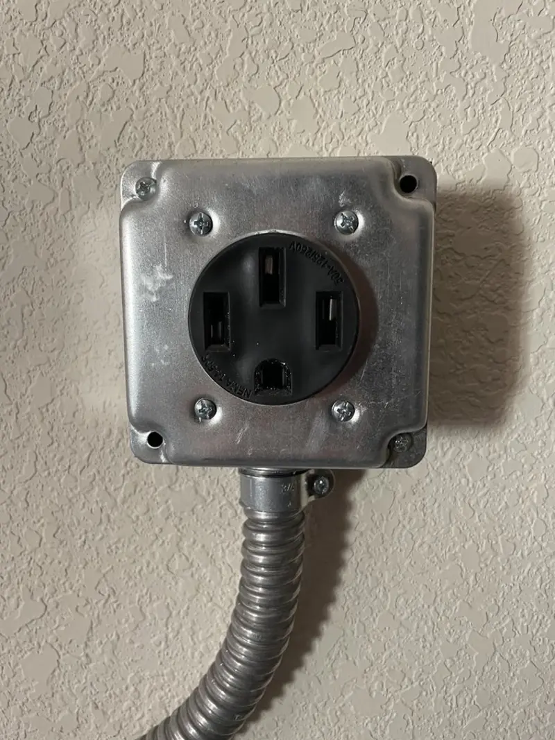 NEMA 14-50 outlet installed for Smart Home Electrical in Ayden